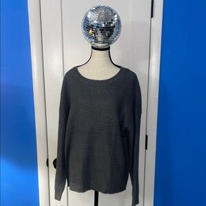 Chic Charcoal Women's Crew Neck Sweater